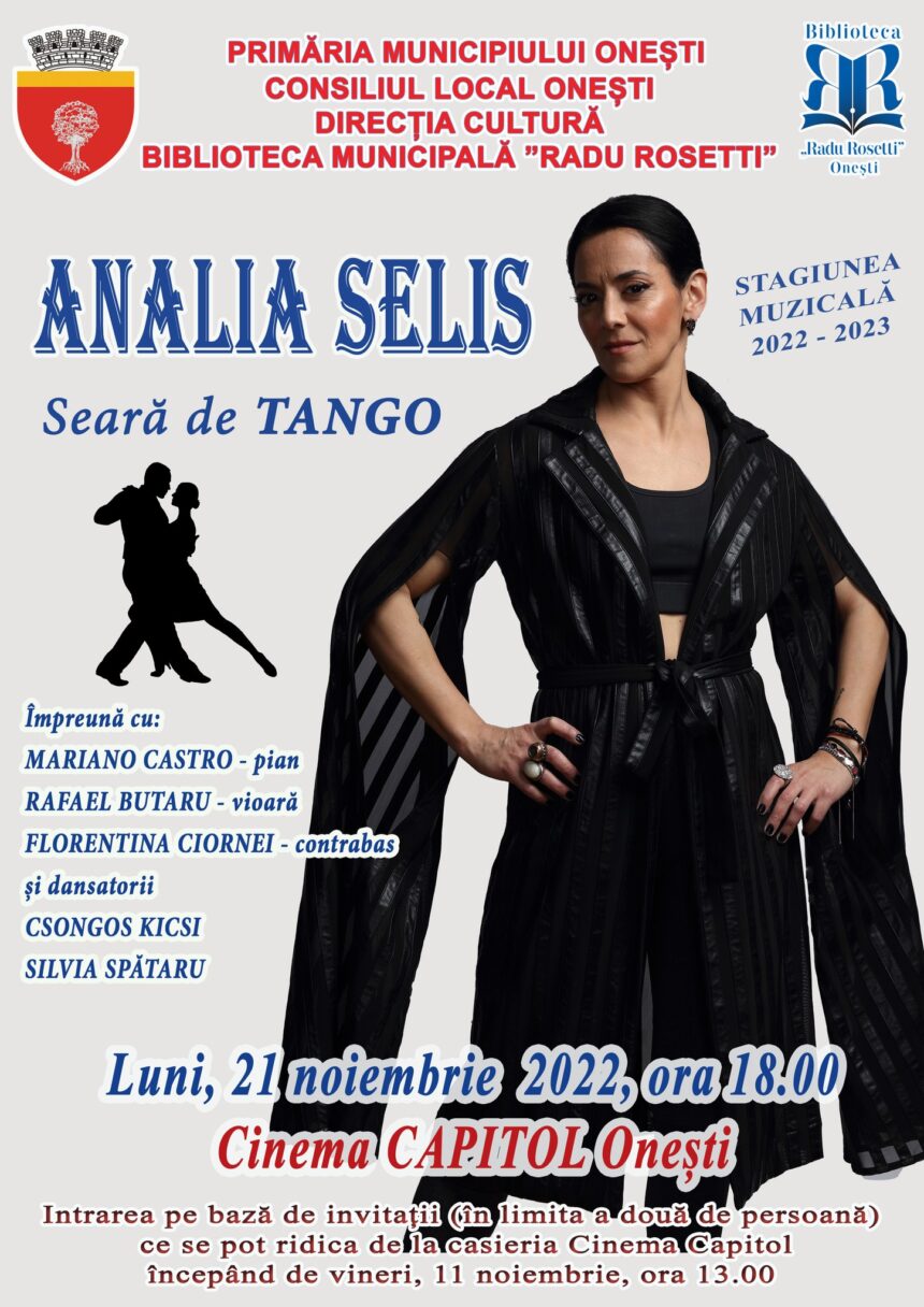 Analia Selis într-un super – spectacol de tango autentic, la Onești